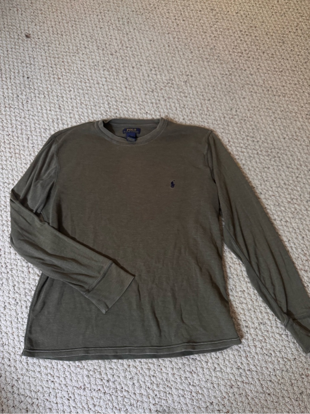 Polo by Ralph Lauren Olive Crewneck Long-Sleeve Tee